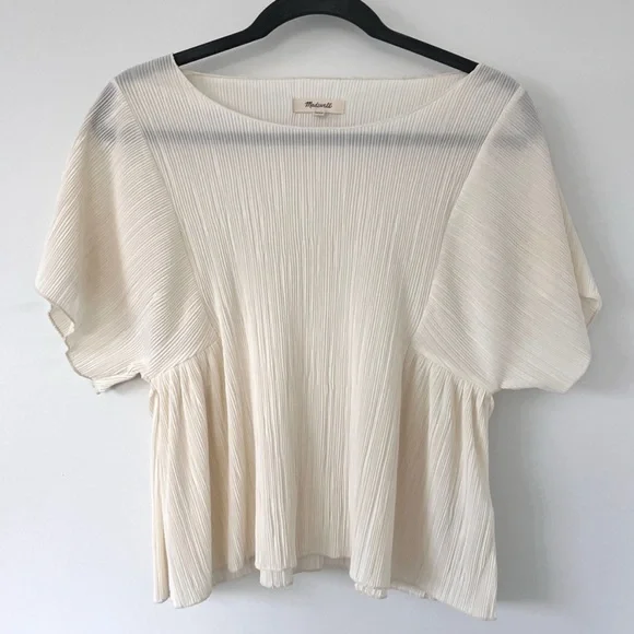 Madewell Cream Top and Striped Pants Bundle - Picture 2 of 3